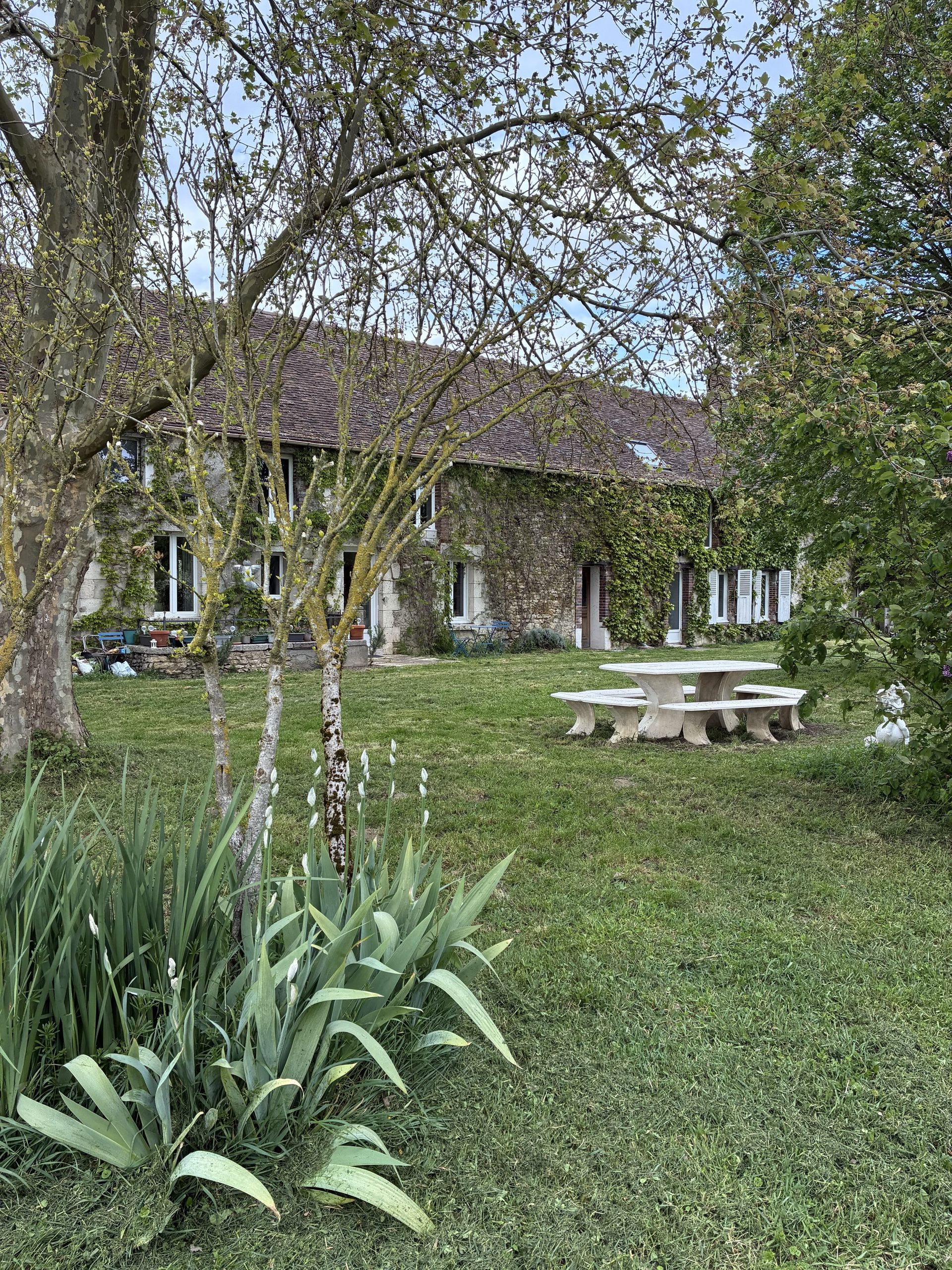 Piscine et terrasse de la Maison Piscine Nargis, Nargis 45210 Loiret